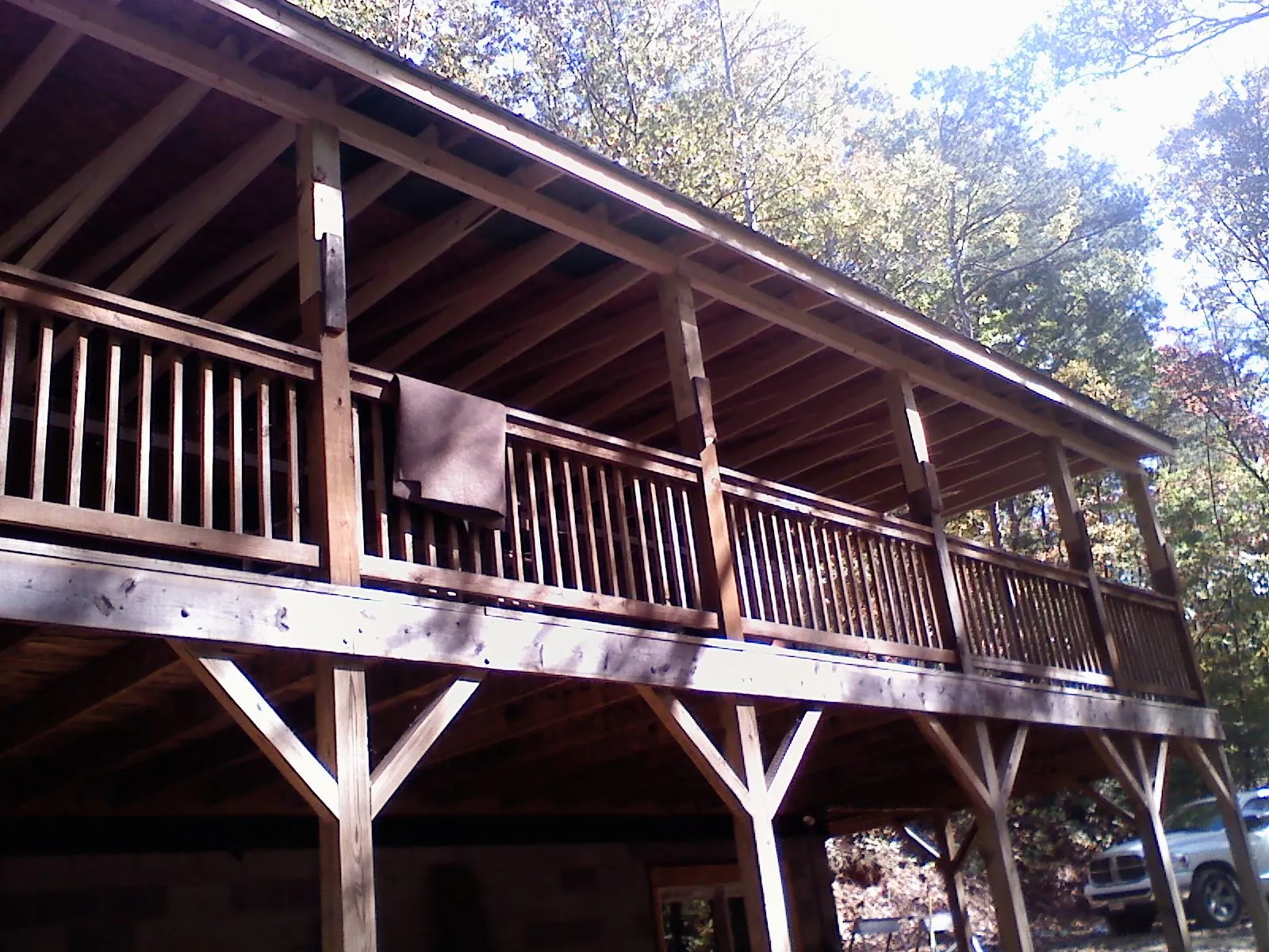 Timber framing under a new elevated porch and deck — Roof Leak Repair in Banks by Roofing Brothers